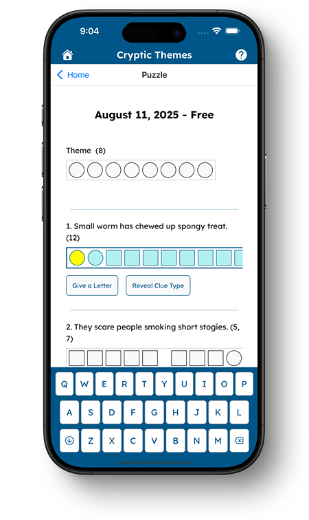 iPhone running Cryptic Themes